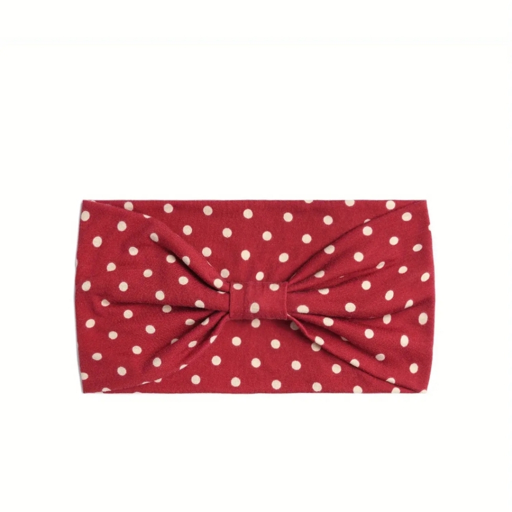 Polka Dot Headband - Red and White - Picture 6 of 6
